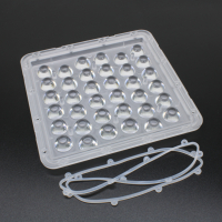 AJHB180D36LED60G Групповая квадратная линза на 36 светодиодов 3535/3030, эфф=90%, диаграмма 60°, 180x180мм H:13,7мм, PC ASAHI OPTICS pe1065727 фото