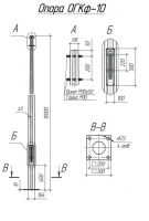 Опора ОГКф-10 (3мм 68/166 фл.300х10 мц. 200 отв. 23х4) гор. оцинк. МК 89863 UMECON pe588543 фото