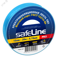 Изолента ПВХ синяя 15мм 20м Safeline 9365 Росэл pe1117043 фото