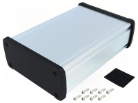 ALUG705SR160 Алюминиевый серебряный корпус с черными торцевыми панелями GAINTA pe409640 фото