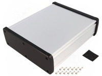 ALUG708SR200 Алюминиевый серебряный корпус с черными торцевыми панелями GAINTA pe409508 фото