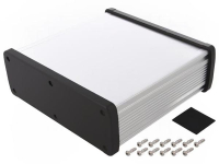 ALUG708SR160 Алюминиевый серебряный корпус с черными торцевыми панелями GAINTA pe409515 фото