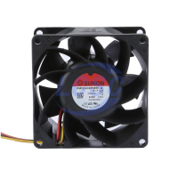 PMD2408PMB1-A(2).F.GN Вентилятор аксиальный постоянного тока 24В, 80x80x38 мм, 0.4 А, подшипник качения, подключение-провод, уровень шума 55.2 дБа, воздушный поток 143 куб.м/ч, 5700 об/мин, мощность 9 pe1076152 фото