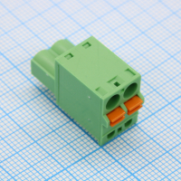 2EDGKDF-5.0-02P-14-00A(H) Нажимной безвинтовой клеммный блок 2 контакта серия 2EDGKDF-5.0 Degson pe395553 фото