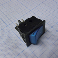 IRS-201-3C3-BL/B Переключатель ON-OFF с подсветкой 15A 250VAC 10000 циклов вогнутая кнопка синяя Jietong pe124974 фото