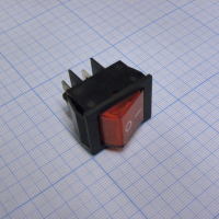 IRS-201-2A3-R/B Переключатель ON-OFF с подсветкой 15A 250VAC 10000 циклов плоская кнопка красная Jietong pe124918 фото