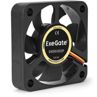 EX180972RUS Вентилятор 12В DC EX05010S3P (50x50x10 мм, Sleeve bearing (подшипник скольжения), 3pin, 5000RPM, 27dBA) Exegate pe1067011 фото
