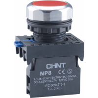 CHINT Кнопка управления NP8-10BN без подсветки красная 1НО IP65 (R) CHINT pe811470 фото
