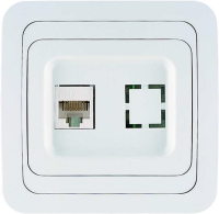Розетка компьютерная 1-м СП Mimoza 16А IP20 бел./бел. 12035 Makel pe657730 фото