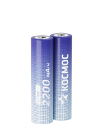 Аккумулятор 18650 Li-ion 2200мА.ч без защиты (уп.2шт) КОСМОС KOC18650Li-ion22US2 Космос pe583054 фото