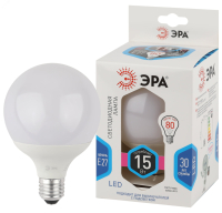 Лампа светодиодная LED G95-15W-4000K-E27 G95 15Вт шар 4000К нейтр. бел. E27 декор. Б0049078 Эра pe661235 фото