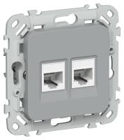 FLITE Роз. 2-я комп. RJ45 кат.5Е UTP РК5е-2-0-ФлС сер. IEK FI-K22-1-K03 фото