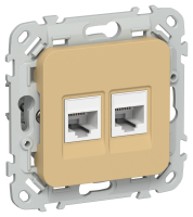 FLITE Роз. 2-я комп. RJ45 кат.5Е UTP РК5е-2-0-ФлШм ш/а IEK FI-K22-1-K89 фото