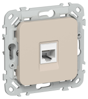 FLITE Роз. комп. RJ45 кат.5Е UTP РК5е-1-0-ФлЛ льн. IEK FI-K12-1-K88 фото