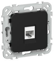 FLITE Роз. комп. RJ45 кат.5Е UTP РК5е-1-0-ФлЧ чер. IEK FI-K12-1-K02 фото