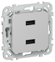 FLITE Роз. USB AA 2,1А РЮ-2-ФлА ал. IEK FI-U21-D31-K47 фото
