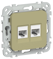 FLITE Роз. 2-я комп. RJ45 кат.5Е UTP РК5е-2-0-ФлО ол. IEK FI-K22-1-K26 фото
