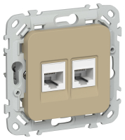 FLITE Роз. 2-я комп. RJ45 кат.5Е UTP РК5е-2-0-ФлХ хак. IEK FI-K22-1-K59 фото