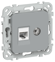 IEK FLITE Роз. 2-я RJ45/TV кат.5Е UTP РКТВ5е-2-0-ФлС сер. FI-AK22-1-K03 фото