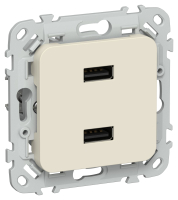 IEK FLITE Роз. USB AA 2,1А РЮ-2-ФлСл сл FI-U21-D31-K86 фото