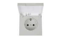 Jasmart FD Матовый тауп (soft touch) Розетка с/з со шторками с крышкой 16A 250V~ FD5505PTM фото
