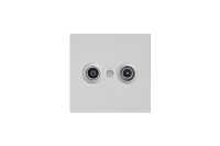 Jasmart FD Матовый тауп (soft touch) Розетка TV+FM Φ9.5mm проходная FD6205PTM фото