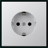 Jasmart FD Алюминий Розетка с/з со шторками 16A 250V~ FD5501PAL фото