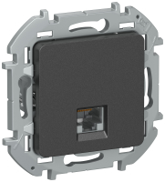 IEK INSPIRIA Антрацит Информационная розетка RJ 45 - категория 6 - UTP. 6738331 фото