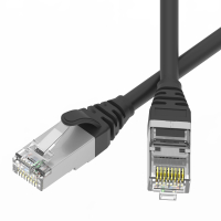 Патч-корд экранированный SLIM CAT6 U/FTP 4х2, 28 AWG, LSZH, чёрный, 0,5м RN6UF4505BK-28 фото