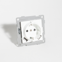 Розетка электрическая 2К+З/2xUSB A, 125-250V (белый) 201004 фото