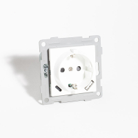 Розетка электрическая 2К+З/2xUSB A/C, 125-250V (белый) 201005 фото