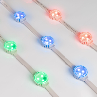 Модуль управляемый SOLEX-SPI-3535-3-12V RGB 120deg (D30x16mm, 0.75W, IP67) (-) 029240 фото