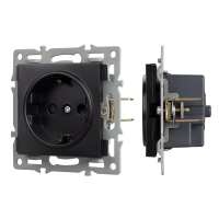 Механизм электрической розетки SCT-MEU1-PL-BK (250V, 16A) (-) 043731 фото