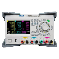 DP932E Программируемый линейный источник питания постоянного тока, 3 изолированных канала (1-30В/3А, 2-30В/3А, 3-6В/3А), 198 Вт, пульсации <350 мкВскз, разрешение 10мВ/10мА, цветной сенсорный 4,3