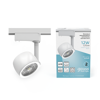 Светильник тр Gauss Track Light LED цил 12W 520lm 4000K 220V IP20 90*165мм белый с подсветкой 45º LED 1/20 TR054 фото