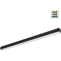 Novotech 359940 Черный трековый линейный светильник 65см с перекл. цв. темп. 3000;4000;6000К (токопроводящий) 220В 30Вт 120° 1800Лм CRI90 VECTOR 359940 фото