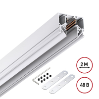 Novotech 135241Y УЦЕНКА(НЕВОЗВРАТНЫЙ ТОВАР) SHINO NT24 123 белый Низковольтный шинопровод для монтажа в натяжной потолок 2м IP20 48V FLUM 135241Y фото