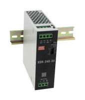 XDR-240-24 Преобразователь AC-DC на DIN-рейку 240Вт, выход 24В/10A (20А/5сек, 60А/15мс), рег. вых 24…29В, AUX +5В, вход 85…305В AC, 47…63Гц /80…431В DC, КПД 95%, изоляция 4000В AC, 40х125,2х116мм, -40 pe1121226 фото