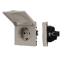 Механизм розетки влагозащищённый SCT-NOBE-MCP-SFPL-CA (230V, 16A) (Кашемир) 059440 фото