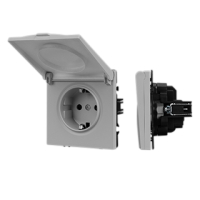 Механизм розетки влагозащищённый SCT-NOBE-MCP-SFPL-IS (230V, 16A) (Никель) 059441 фото