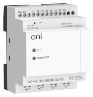 IEK ONI ПЛК 410 Модуль ЦПУ 4 DI 4 UI 4 RO 24В DC или AC EP PLC-410-CPU-08U04R-0AD-00 фото