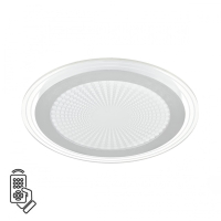 7739/80L MITRA LED SN Светильник металл/акрил/белый/серебряный/прозрачный LED 80Вт 3000-6000К D480 IP20 пульт ДУ PROMISE 7739/80L фото