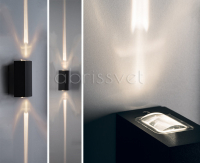 ITALLINE Cветильник настенный IT01-A150/2 LED 6W 3000K CRI>80  120*70*40 black IT01-A150/2 black фото
