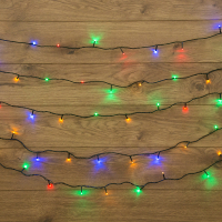 NEON-NIGHT Гирлянда «Твинкл-Лайт» 20 м, темно-зеленый ПВХ, 160 LED, цвет мультиколор 303-119 фото