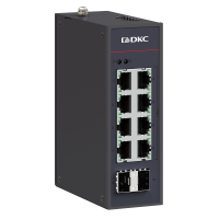 Промышленный неуправляемый коммутатор с POE/POE+, 2×10/100/1000Base SFP слота, 8×10/100/1000Base-T(X) портов RJ45 (8×POE), 48-57 DC, резервированием N1000-2GX8GP-P4 фото