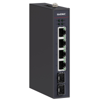 Промышленный неуправляемый коммутатор с POE/POE+, 2×10/100/1000Base SFP слота, 4×10/100/1000Base-T(X) портов RJ45 (8×POE), 48-57 DC, резервированием N1000-2GX4GP-P4 фото