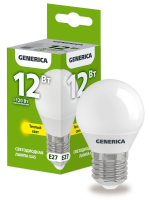 IEK GENERICA Лампа LED G45 шар 12Вт 230В 3000К E27 LL-G45-12-230-30-E27-G фото
