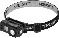 Фонарь налобный светодиодный Трофи GA-102 аккумуляторный 3 Bт сенсорное управление магнит клипса 5 режимов Б0069569 фото