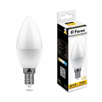Feron Лампа светодиодная, (7W) 230V E14 2700K C37, LB-97 25475 фото