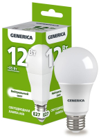 IEK GENERICA Лампа LED A60 груша 12Вт 230В 4000К E27 LL-A60-12-230-40-E27-G фото